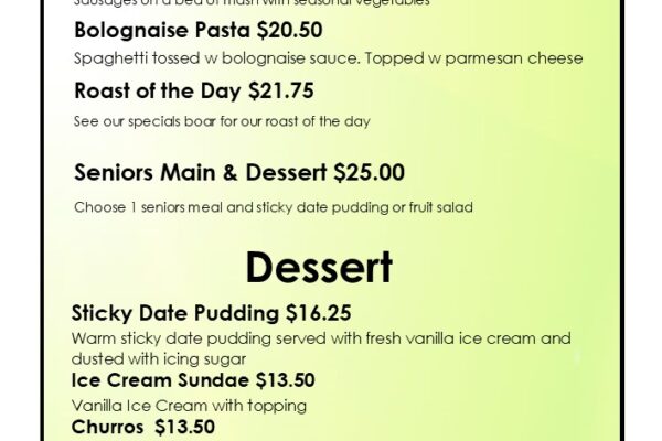 2025 WINTER MENU- SENIORS & KIDS 2025 WINTER MENU- SENIORS & KIDS