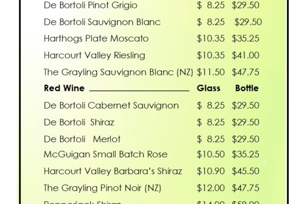 2025 WINTER MENU- WINE LIST 2025 WINTER MENU- WINE LIST